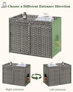 Cat Litter Box Enclosure Furniture, Handwoven Rattan Hidden Litter Box - Image 6