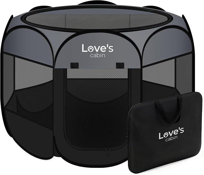 Love's cabin Pet Puppy Dog Playpen, Medium Dog Tent Crates Cage Indoor/Outdoor by Lovescabin