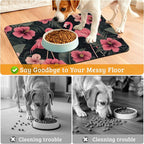 Pet Feeding Mat, Non-Slip Water Bowl Placemat, Pet Supplies 12" x 20" - Image 4