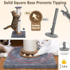 Fantasreen Cat Scratching Post 33 Inches Large and Thick, Cat Scratcher Post - Image 2