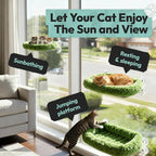 Cordless Cat Window Perch, Foldable Cat Window Hammock, 4 Strong Suction Cups - Image 8