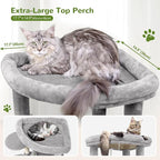 Globlazer Corner Cat Tree for Large Cats, 66inch Tall Curved Series Large Cat - Image 3