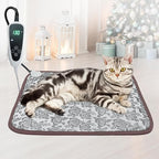 Cat Heating Pad 18x18 in with Smart Thermostat Switch and Power Line Protection by Afullrangeofservicesforyourpet
