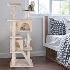 Premium Cat Tree 54-Inch Tall, Large Cat Condo Furniture - Image 9
