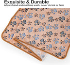 Dono 1 Pack 3 Dog Blankets for Small Dogs, Soft Fluffy Paw Print Pattern Fleece - Image 6