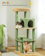 Cactus Cat Tree for Indoor Cats, 45.7" Multi-Level Cat Tower - Image 7