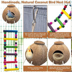 PINVNBY Hanging Coconut Bird Nest Hut - Image 2