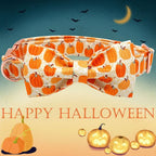Dog Collar - Halloween Pumpkin Bowtie Dog Collars Gift Soft Bow Collar Pet - Image 3