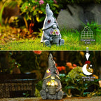 Goodeco Sitting Gnome Holding Flower Statue - Image 5