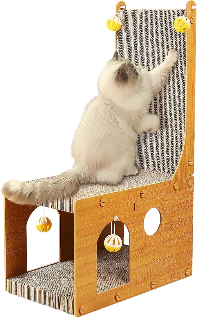 ​Cat Scratcher, Cat Scratching Board, L Shaped Vertical Cat Scratcher by YEMOO