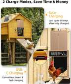 2025 Upgrade 7W Solar Power Chicken Door, Pet Deluxe Automatic Chicken Coop Door - Image 6