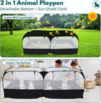 Small Animals Playpen, Pet Cage Tent Large Chicken Run Coop - Image 2