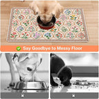 Absorbent Pet Dog Bowl Mat for Food and Water, Pet Cat Food Feeding Mat - Image 3