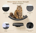 Cat Wall Shelves for Large Cats Set, Wall Mounted Climbing Shelves for Sleeping - Image 2