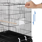 ZENY 63.4 Inch Bird Cage, Rolling Wrought Iron Parrot Cage - Image 6