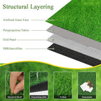 Bsmathom Artificial Grass Rug Indoor Outdoor Rug, 4x6Ft Artificial Grass Area - Image 3