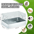14 x 8 x 8 Inch 1 Hole Folding Guinea Pig Carrier Chinchilla Carrier Portable - Image 2
