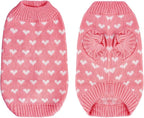 Dxhycc Dog Knitted Sweater Heart Puppy Sweater Warm Soft Pet Holiday Clothes - Image 2