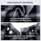 Dog Shirt, Koneseve Pet Plaid Polo Clothes Shirt T-Shirt, Sweater Bottoming - Image 3