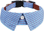 Faleela Cotton Plaid Shirt Style Dog Collar Soft Cute, Boy Dog Collar by Faleela