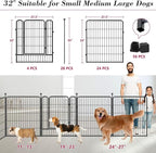 Dog Playpen 32 inch 28 Panels Indoor Outdoor Dog Pen - Image 3