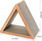 Nicunom 3-Sided Vertical Cat Scratching Post, Cat Scratcher Foldable, Triangle - Image 2