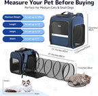 Cat Carrier Backpack with Detachable Play Tunnel, 2 in 1 Cat Tunnel Backpack - Image 4