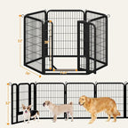 Yaheetech Dog Playpen Outdoor, 32 inch 6 Panels Dog Pen Indoor Heavy Duty Puppy - Image 4