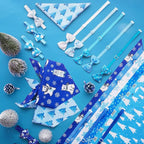 Sanwuta 50 Pcs Winter Dog Bandanas Bulk and Charm Collar Bow Ties Set 25 - Image 5