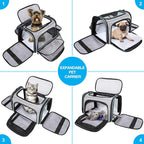 Airline Approved Portable Pet Carrier 2 Sides Expandable Soft-Sided Large Cats - Image 8