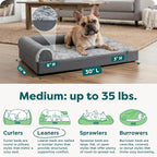 FurHaven Orthopedic Dog Bed for Medium Dogs, L-Shaped Chaise Mattress - Image 3