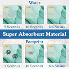 Green Marble Pet Feeding Mat for Floors–Christmas Stocking Absorbent Quick Dry - Image 3