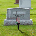 BUoonyer Sister Memorial Graves Markers Cemetery Decorations, Metal Cross - Image 4