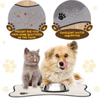 Breling Dog Mat for Food and Water 2 Pieces Bone Shape Non-Slip Pet Feeding Mat - Image 5