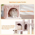 Heybly Cat Tree with Cat Self Groomer Brush, Cat Tower Condo - Image 7