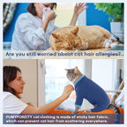 PUMYPOREITY Cat Recovery Suit, Stops Wound Licking After Surgery, Sticky Hair - Image 2