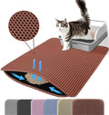 Cat Litter Mat, 24x18 Inches Large Double Layer Honeycomb Cat Litter Trapping by Petinstinct