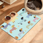 Dachshund Dog Cat Food Mat, Absorbent Waterproof Placemat by Unknown
