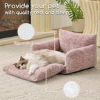 Hollypet Cat Bed Fluffy Plush Mutifuctional Double-Layer Soft Pet Couch - Image 5