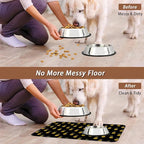Dog Food Mat for Floors, Pineapple Tropical Absorbent Quick-Dry Pet Feeding Mat - Image 5