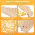 Elevated Wooden Cat Bed – 24"x15.7"x5.9" Breathable Hammock Pet Bed - Image 3