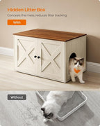 Feandrea Cat Litter Box Enclosure, Litter Box Furniture Hidden - Image 5