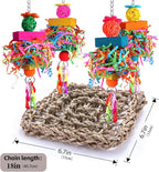 Parakeet Toys Bird Toys Conure Toys Birdcage Stands Bird Foraging Wall Seagrass - Image 6