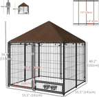 PawHut Outside Dog Kennel, 4.6' x 4.6' x 5' Puppy Play Pen - Image 7