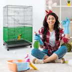 Shappy Large Bird Cage Seed Catcher, Bird Cage Cover Net Skirt Guard, - Image 7