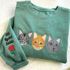 NAZENTI Custom Photo Pet Embroidered Sweatshirt, Custom Dog Face Embroidered - Image 4