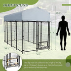 Grepatio Outdoor Dog Kennel for Large Dogs, Heavy Duty Welded Wire Steel Dog - Image 7