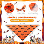 Aliceset 180 Pcs Halloween Dog Bandanas Bulk Halloween Bandana - Image 2
