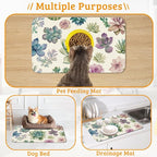 Dog Bowl Mat, Cactus Pet Feeding Mat - Image 7