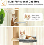 FUKUMARU Floor to Ceiling Cat Tree, 6 Level Adjustable Height Climbing Tower - Image 2